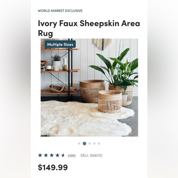 Faux Sheepskin Rug - Picture 2 of 4